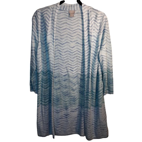 Stripe Pattern Open Front Cardigan🪞⛓️ - Picture 2 of 15